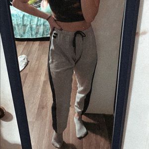 pink brand grey sweatpants